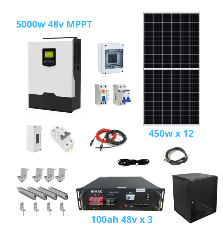 kit solar 5000w voltronic Litio mppt ampliado