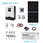 kit solar fotovoltaico 5000w gel mppt base