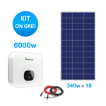 Kit solar on grid 6000w