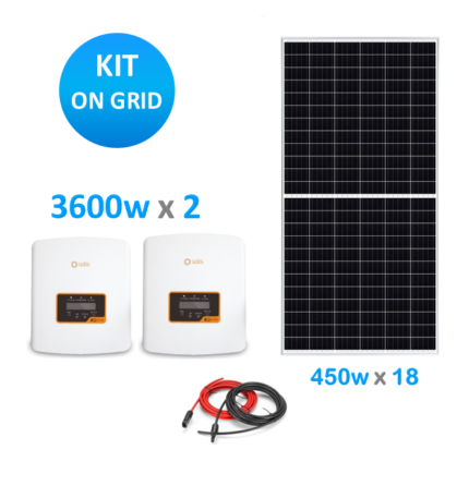 Kit solar on grid 8kw
