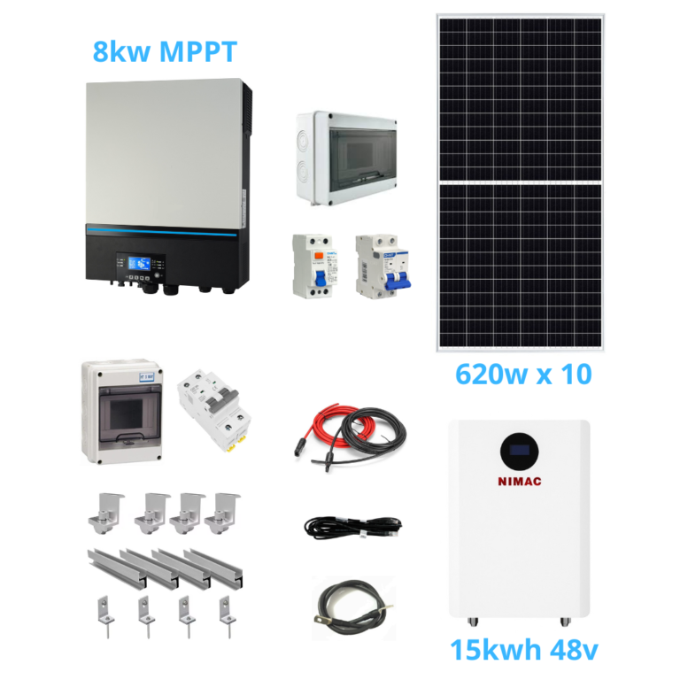 Kit 8kw voltronic Litio mppt Medio