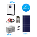 Kit solar hibrido 1000w base