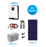 Kit solar hibrido 1000w base