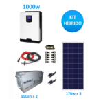 Kit solar hibrido 1000w medio