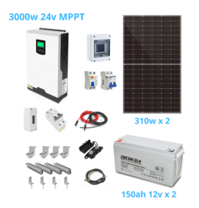 Kit solar 3000w gel mppt base 150