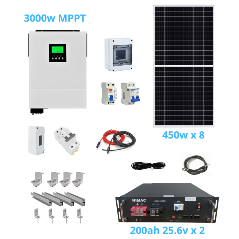 Kit 3000w Litio mppt ampliado